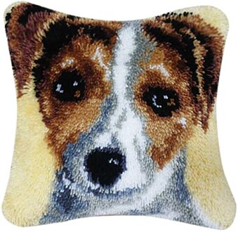 Dier Serie 3D Borduurwerk Diy Klink Haak Kit Tapijt Kussensloop Kussen Borduren Tapijt Kruissteek hond 2