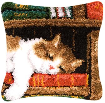 Dier Serie 3D Borduurwerk Diy Klink Haak Kit Tapijt Kussensloop Kussen Borduren Tapijt Kruissteek Sleeping kat