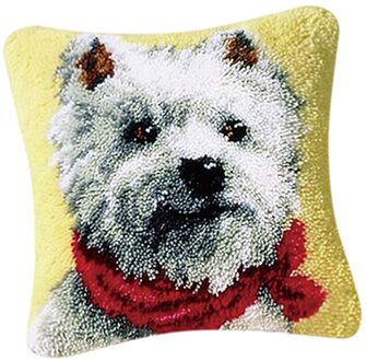 Dier Serie 3D Borduurwerk Diy Klink Haak Kit Tapijt Kussensloop Kussen Borduren Tapijt Kruissteek Tie hond