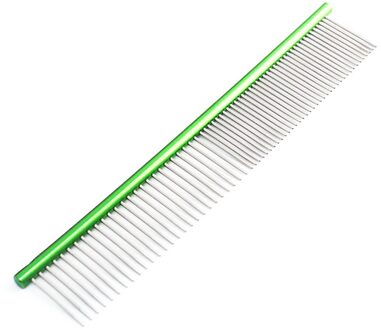 Dierbenodigdheden 19Cm Huisdier Kam Professionele Staal Grooming Kam Borstel Pet Grooming Handschoenen Voor Katten Honden groen