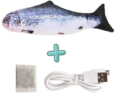 Dierbenodigdheden Elektrische Simulatie Vis Kat Speelgoed Automatisch Tease Kat Speelgoed Spelen Bijten Usb Opladen Met Kattenkruid