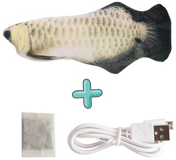 Dierbenodigdheden Elektrische Simulatie Vis Kat Speelgoed Automatisch Tease Kat Speelgoed Spelen Bijten Usb Opladen Met Kattenkruid