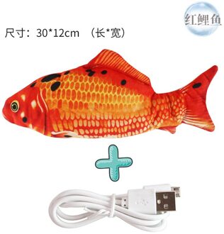 Dierbenodigdheden Elektrische Simulatie Vis Kat Speelgoed Automatisch Tease Kat Speelgoed Spelen Bijten Usb Opladen Met Kattenkruid