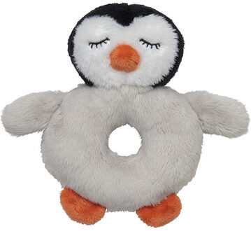 Dieren baby rammelaar - pinguin - pluche - 10 x 15 cm - speelgoed