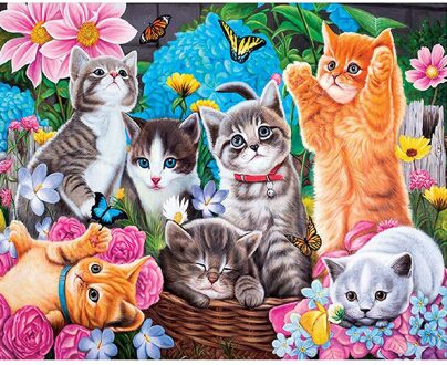 Dieren Gestempeld Borduurpakketten Diy Gedrukt Canvas Borduurwerk Handgemaakte Handwerken 14CT Handwerk Kunst Set Home Decor 46x36cm SZX006