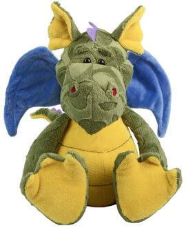 Dieren knuffel Draak - pluche knuffel - 34 cm - fantasie draken knuffeldier Multi
