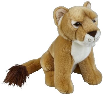 Dieren knuffels leeuwin bruin 28 cm