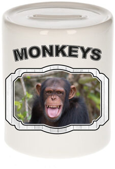 Dieren liefhebber chimpansee spaarpot - apen cadeau - Spaarpotten Multikleur