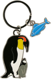 Dieren sleutelhanger - pinguin - metaal - 5 cm - dieren cadeau artikelen
