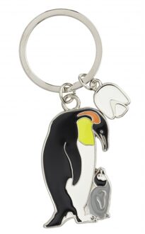 dieren sleutelhanger - pinguin - metaal - 5 cm - Sleutelhangers