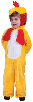 Dieren verkleedkleding kippen/hanen onesie voor kinderen 164 (14 jaar) - Carnavalskostuums Geel