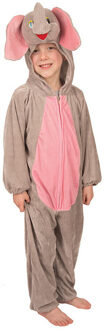 Dierenpak olifantenpak verkleedkleding kostuum - grijs - kinderen - jumpsuit