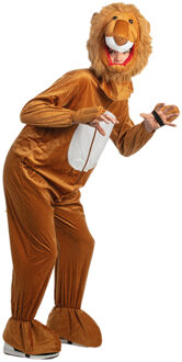 Dierenpak Pluche leeuw kostuum bruin - One size