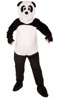 Dierenpak verkleedkleding Panda - met mega masker - outfit - volwassenen - one size M/L
