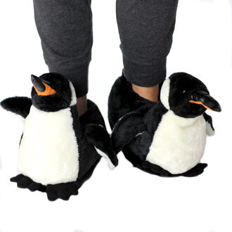 Dierenpantoffels/sloffen pinguin voor kinderen S (34-36) - Sloffen - volwassenen Multikleur