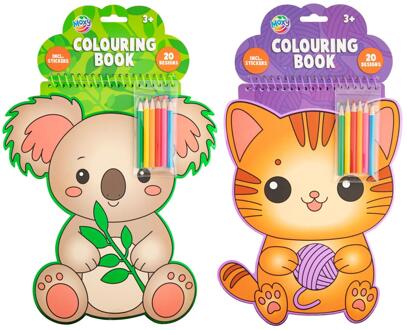 Dierenvorm kleurboek + potloden