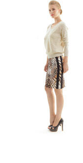 Dierlijk Patroon Aansluitende Rok Veelkleurig - EU 36 / UK 8