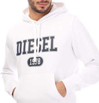 Diesel 1978 Vet Merk Logo Wit Hoodie - maat XL