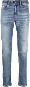Diesel 1979 Sleenker effen lichtblauwe vervaagde denimjeans - 29W/32L