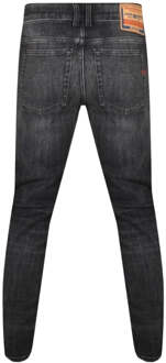 Diesel 1979 Sleenker zwarte vervaagde denimjeans - maat