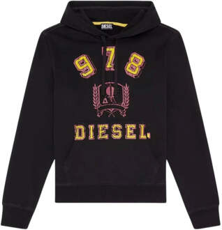 Diesel 978 Motief Op Borst Zwarte Hoodie