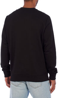Diesel A09755-5RIAJH heren sweatshirt met ronde hals en opdruk Zwart