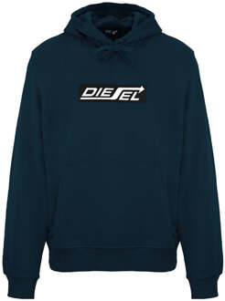 Diesel Arrow Diesel Logo Total Eclipse Hoodie Navy - M