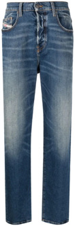 Diesel Blauwe D-Finitive Tapered Jeans Diesel , Blue , Heren - W31