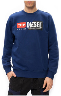 Diesel Blauwe Sweatshirt met Lange Mouwen Diesel , Blue , Heren