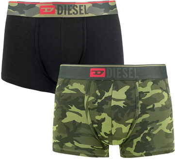 Diesel Boxershort Damien Camou 2-pack groen-zwart - S