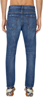 Diesel D-Fining taps toelopende pasvorm effen denim jeans met blauwe wassing - 28W/32L