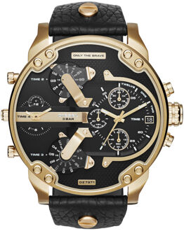 Diesel Daddy 2.0 chronograaf herenhorloge DZ7371 Zwart/goud - One Size