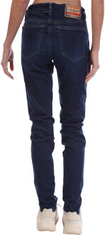 Diesel Dames 2018 Slandy Lage Leren Badge Skinny Jeans (Blauw) - 29W/32L
