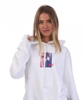 Diesel Dames Diesel F-Reggy Hooded Sweatshirt in Wit