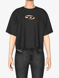 Diesel Dames shirt t-buxt-crop-od zwart - L