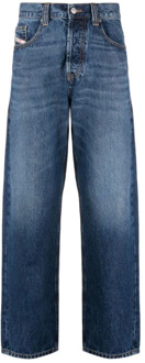 Diesel Denim Straight Jeans Klassiek Ontwerp Diesel , Blue , Heren - W34,W31,W28,W29,W33