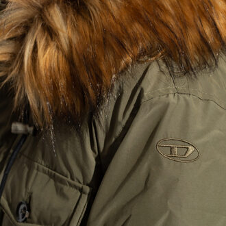 Diesel Dieselgroene winterjas met capuchon - L