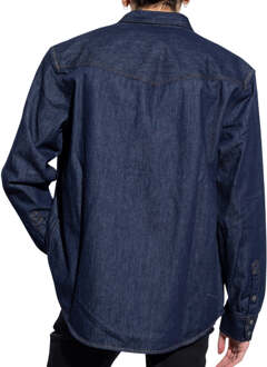 Diesel donkerblauw denim overhemd