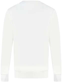 Diesel dubbel vernietigd logo wit sweatshirt - maat