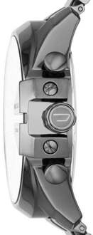 Diesel DZ4329 Mega Chief Chronograaf Blauwe Wijzerplaat Gunmetal Ion-plated Herenhorloge Grijs - One Size