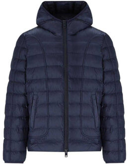 Diesel Effen capuchonjas heren (Marineblauw) - maat Navy