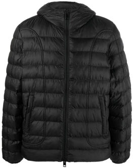 Diesel Effen capuchonjas heren (Zwart) - 2XL