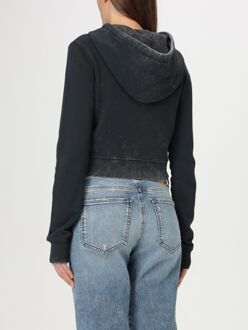 Diesel Geknipte Hoodie Relaxed Fit Zwart