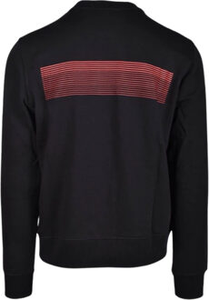 Diesel gestreept logo zwart sweatshirt