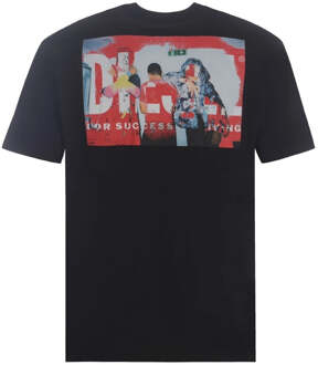 Diesel Graffiti Block Logo Zwart T-shirt