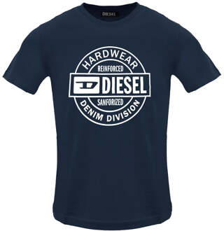 Diesel Hardware Circle Logo Total Eclipse T-shirt - maat M Navy