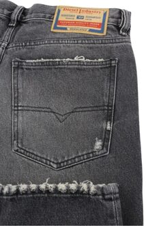 Diesel Heren D-Sark Vervaagde Jeans (Zwart) - 33 Normaal