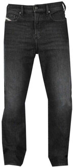 Diesel Heren D-Viker Gewassen Denim Jeans (Zwart) - maat