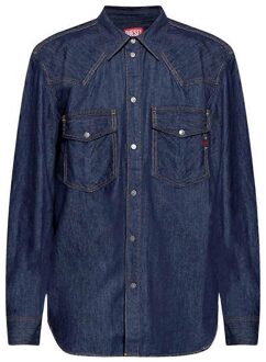 Diesel Heren Denim Shirt (Donkerblauw)