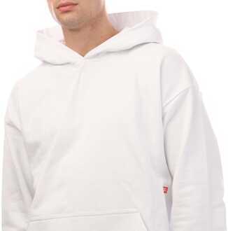 Diesel Heren Diesel S-Boxt-Hood-N8 Hoodie in Wit